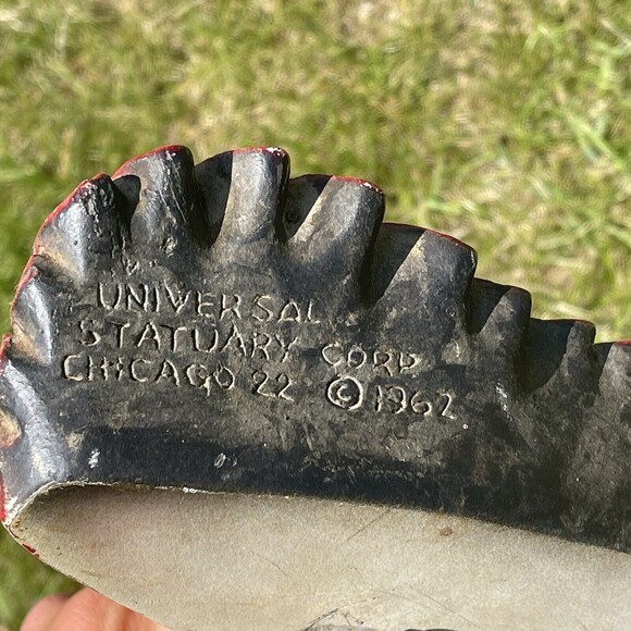 Vintage UNIVERSAL STATUARY CORP CHICAGO 1962 Native American Indian Chief Horse - Picture 9 of 14